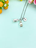 Silver Bellflower Charm Necklace • Dainty Campanula Pendant • Nature Lover Jewelry Gift, N6722