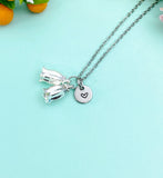 Silver Bellflower Charm Necklace • Dainty Campanula Pendant • Nature Lover Jewelry Gift, N6722