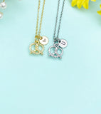 Gold or Silver Pretzel Charm Necklace • Dainty Snack Pendant • Cute Foodie Gift, N6726