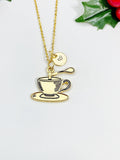 Gold Manual Coffee Bean Grinder Charm Necklace for Women, N6739
