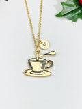 Gold Manual Coffee Bean Grinder Charm Necklace for Women, N6739