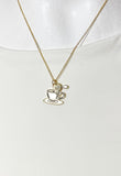 Gold Manual Coffee Bean Grinder Charm Necklace for Women, N6739