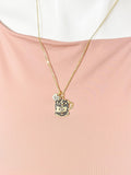 Gold Coffee Bean Blender Charm Necklace for Women, N6740