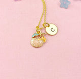 Gold Coconut Juice Charm Necklace for Women, N3812
