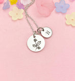 Gold or Silver Holly Flower Charm Necklace for Women, N3836