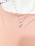 Silver Bird Charm Necklace, N4415
