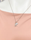 Silver Bird Charm Necklace, N4415