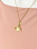 Gold Butterfly Charm Necklace for Women, N6751