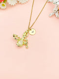 Gold Butterfly Charm Necklace for Women, N6751