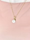 18K Gold Plated Cross Necklace with Cubic Zirconia Bail – Faith Gift Jewelry, N6803