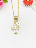 18K Gold Plated Cross Necklace Cubic Zirconia Pendant – Faith Gift Jewelry, N6807