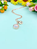 Rose Gold Opalite Necklace, N3433RG