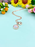 Rose Gold Opalite Necklace, N3433RG