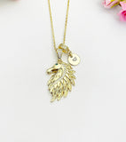 Gold Horse Cubic Zirconia Pendant Necklace – Equestrian Gift Jewelry, N6817
