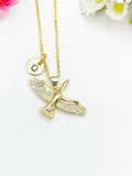 Gold Duck Goose Bird Cubic Zirconia Pendant Necklace – Animal Gift Jewelry, N6828