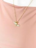 Gold Duck Goose Bird Cubic Zirconia Pendant Necklace – Animal Gift Jewelry, N6828