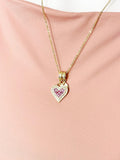 Gold Red Heart Cubic Zirconia Pendant Necklace – Anniversary Gift Jewelry, N6833