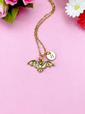 Gold Bat Charm Necklace, N491