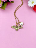 Gold Bat Charm Necklace, N491