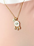 Gold Evil Eye Dreamcatcher Cubic Zirconia Pendant Necklace – Protection Gift Jewelry, N6834