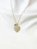 Gold Heart Cubic Zirconia Pendant Necklace – Anniversary Gift Jewelry, N6836