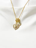 Gold Heart Cubic Zirconia Pendant Necklace – Birthdays Gift Jewelry, N6837