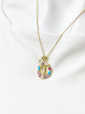 Gold Virgin Mary Cubic Zirconia Pendant Necklace – Faith Gift Jewelry, N6839