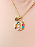 Gold Virgin Mary Cubic Zirconia Pendant Necklace – Faith Gift Jewelry, N6839