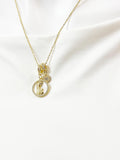Gold Virgin Mary Cubic Zirconia Shell Pendant Necklace – Faith Gift Jewelry, N6840