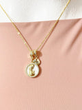 Gold Virgin Mary Cubic Zirconia Shell Pendant Necklace – Faith Gift Jewelry, N6840