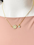 Gold Saint Benedict Cubic Zirconia Pendant Necklace – Faith Protection Gift Jewelry, N6841