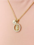 Gold Virgin Mary Lady of Guadalupe Cubic Zirconia Pendant Necklace – Faith Gift Jewelry, N6842