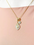 Gold Sacred Heart Cubic Zirconia Pendant Necklace – Dainty Faith Protection Gift Jewelry, N6844