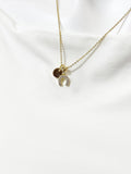 Gold Horseshoe Cubic Zirconia Pendant Necklace – Good Luck Dainty Gift Jewelry, N6848