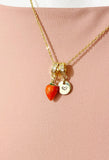 Gold Strawberry Charm Necklace – Fruit Foodies Dainty Gift Jewelry, N6853