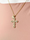 18K Gold Plated Cross Clear Cubic Zirconia Pendant Necklace – Christian Gift Jewelry, N6857