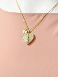 Gold Virgin Mary Lady of Guadalupe Cubic Zirconia Locket Necklace – Faith Gift Jewelry, N6865
