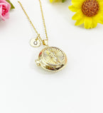 Gold Saint Jude Locket Necklace – Religious Faith Gift Jewelry, N6864