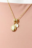 24K Gold Plated Tiny Oval Locket Necklace – Dainty Minimalist Gift Jewelry, N6868