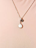 Silver Baroque Natural Keshi Pearl Pendant Necklace – Dainty Organic Gift Jewelry, N6871