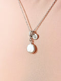 Silver Baroque Natural Keshi Pearl Pendant Necklace – Dainty Organic Gift Jewelry, N6871