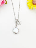 Silver Baroque Natural Keshi Pearl Pendant Necklace – Dainty Organic Gift Jewelry, N6871