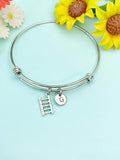 Ladder Charm Bracelet Bangle – Symbolic Jewelry for Builders & Firefighters, N6483B