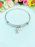 Ladder Charm Bracelet Bangle – Symbolic Jewelry for Builders & Firefighters, N6483B
