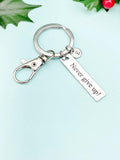 Never Give Up Charm Keychain, D529A