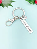 Never Give Up Charm Keychain, D529A