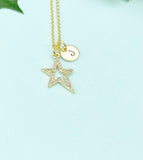 North Star Necklace in Gold Silver Rose Gold, N2978