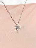Silver Maple Leaf Necklace, Autumm Fall Gift, N727C