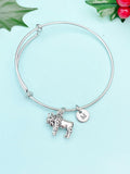 Silver Bison Charm Bracelet Wildlife Specialist Wildlife Biologist Gifts Ideas Personize Customize, N1891B