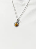 Gold or Silver Tiger Eye Necklace, Natural Gemstone Jewelry, N4691A